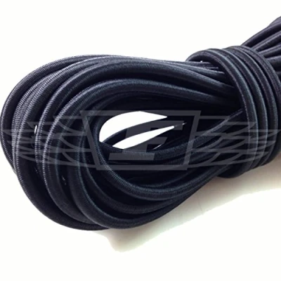 Image of 5mm x 5 METERS, BLACK STRONG ELASTIC BUNGEE ROPE SHOCK CORD TIE DOWN FREE POST