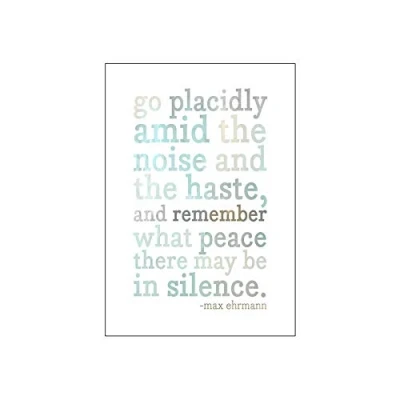 Image of Wee Blue Coo Quote Desiderata Poem Ehrmann Wall Art Print