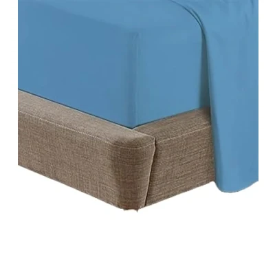 Image of Comfy Nights Extra Deep 40 cm(16&quot;) 100% Brushed Cotton Flannelette Fitted Sheet In (Blue, Super King)