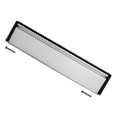 Image of TERF® 300mm Double Side Letter Plate Silver (12&#039;&#039;) Draught Excluder Postal Box Cover Spring Loaded Suitable for 20mm 40mm Door Thickness uPVC Wood with Fixing Screw