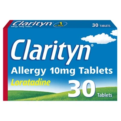 Image of Clarityn Allergy relief tablet Hayfever Loratadine Antihistamine All day maximum strength symptom with one per 30 count (pack of 1)