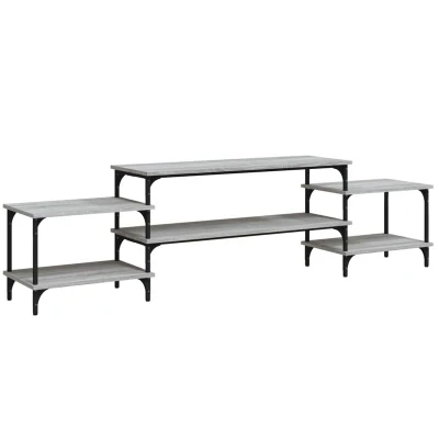 Image of vidaXL TV Cabinet Grey Sonoma 197x35x52 cm Engineered Wood