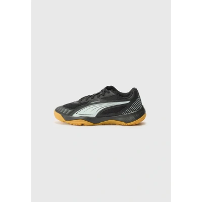 Image of Puma Solarflash III Unisex Handball shoes for kids, Size: 11K, Black/cool light gray