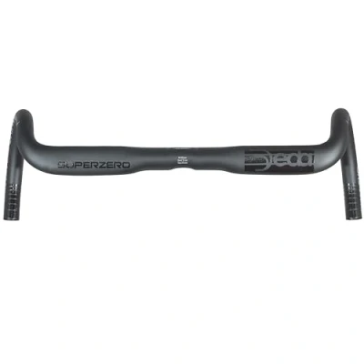 Image of Deda Elementi Superzero Gravel Alloy Handlebars, Polish on Black (PoB), 42cm