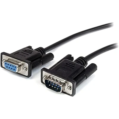Image of StarTech.com 2m Black Straight Through DB9 RS232 Serial Cable Extension Male to Female (MXT1002MBK)