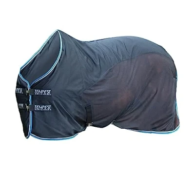 Image of Shires Tempest Original Fleece Mesh Cooler / Travel Rug (5&#039;9&quot;, Black)