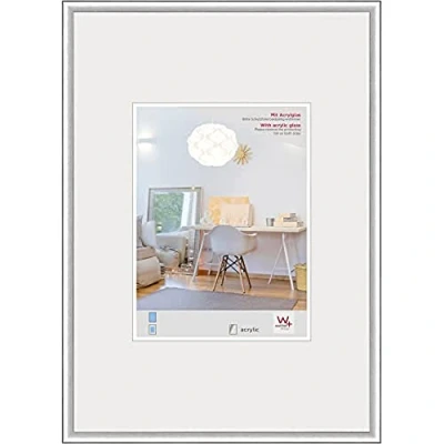 Image of walther Design Picture Frame Silver 50 x 70 cm with Art Glass, New Lifestyle Plastic KVX070S