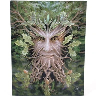 Image of ANNE STOKES Oak King Fantastic Design by Artist Canvas Picture on Frame Wall Plaque/Wall Art