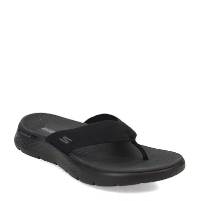 Image of Skechers Women&#039;s Shining GO Walk Flex Sandal Splendor, Black Textile, 5 UK