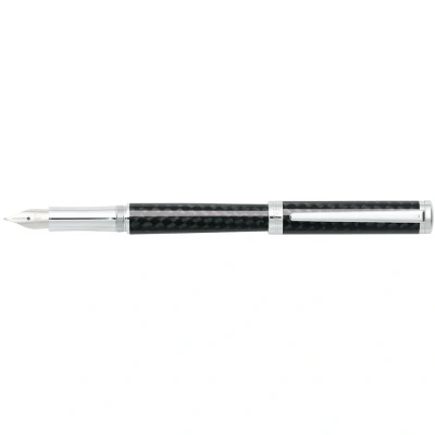 Image of Sheaffer Intensity Refillable fountain pen, medium nib, carbon fibre finish, chrome trim
