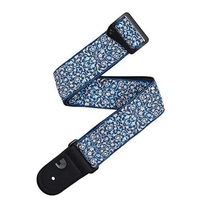Image of D&#039;Addario Eco Comfort Persian Woven Guitar Strap, Blue