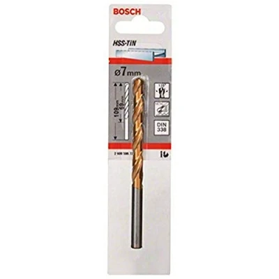 Image of Bosch 2608596721 7.0 x 69 109 mm DIN338 HSS TiN Drill Bits