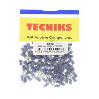 Image of 18x TECNIKS Pack of 100 Blue 2BA Ring 5mm C123