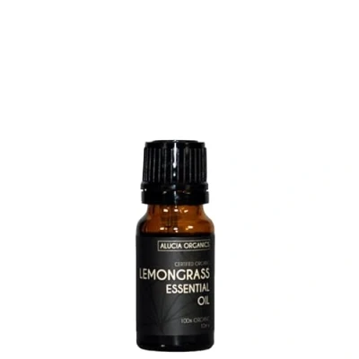 Image of Alucia Organics Certified Organic Lemongrass Essential Oil 10ml Pure, Natural, Organic, Cruelty Free, Vegan, Undiluted for Use in Skincare, Aromatherapy, Massage Blends and Diffusers