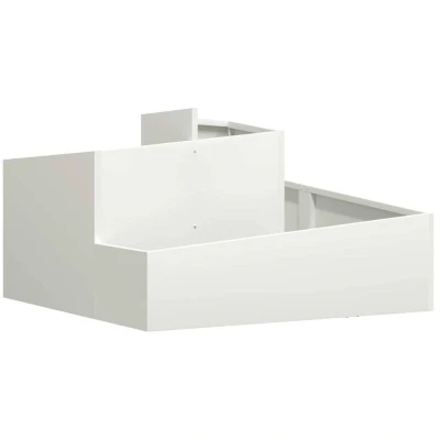 Image of vidaXL Planter White 80x80x50 cm Cold rolled Steel