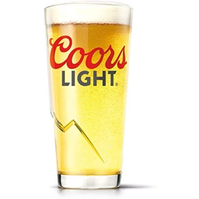 Image of Coors Light Personalised Branded Half Pint Beer Glass Engraved Enter Your Own Custom Text