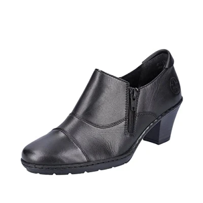 Image of Rieker Womens 57173 02 Anaconda Leather Trouser Shoe (Black, UK Footwear Size System, Adult, Women, Numeric, Medium, 3.5)