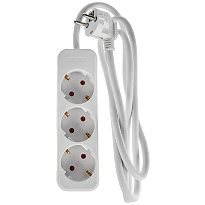 Image of Meister Steckdosenleiste 3 fach 1,4 m Kabel weiß Kunststoffleitung IP20 Innenbereich / Steckerleiste Mehrfachsteckdose Tischsteckdose Tido 7430010