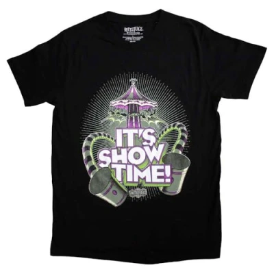 Image of Beetlejuice It&#039;s Showtime Carousel Unisex Adult T Shirt, Black, M