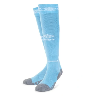 Image of Umbro Mens Diamond Football Socks (Sky Blue/White) Size Large