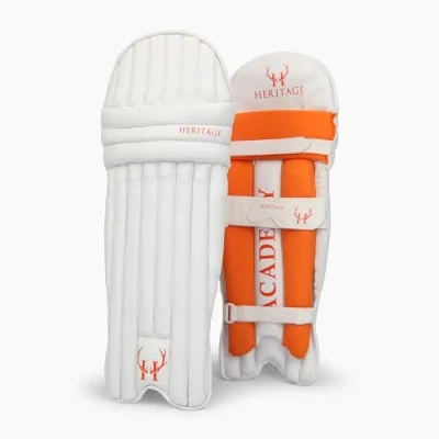 Image of HERITAGE Cricket Batting Leg Guards Legguard pads for kids Junior Cricketers Pad
