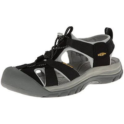 Image of KEEN Womens Venice H2 Sandal, Black Neutral Gray, 2.5 UK
