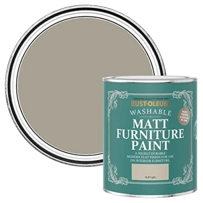 Image of Rust Oleum Grey Furniture Paint in Matt Finish Half Light 750ml