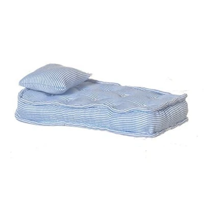 Image of Melody Jane Dolls House Single Mattress &amp; Pillow Bedroom Accessory Bedding