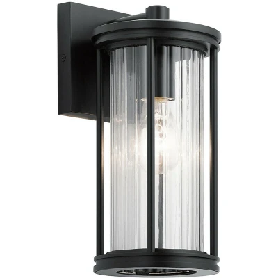Image of Kichler Barras Outdoor Wall Lantern Black, IP44