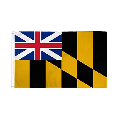 Image of AZ Flag Calvert Maryland 3x5 Ft 100D Polyester Banner with Two Metal Grommets Fade Resistant Vivid Colors 3&#039; x 5&#039; Feet 150x90 Cm