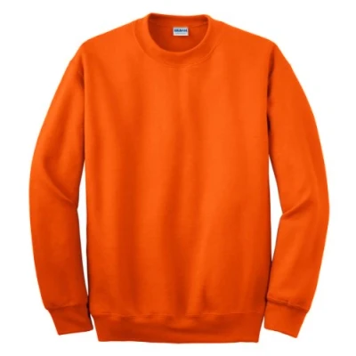 Image of GILDAN Men&#039;s 50/50 Adult Crewneck Sweatshirt, Orange, XL UK