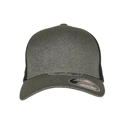 Image of Flexfit Trucker UNIPANEL Cap, Size: L/XL, Olive/black