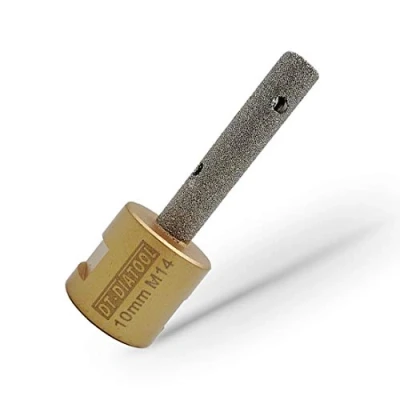 Image of DT DIATOOL Diamond Finger Bit 10mm Vacuum Brazed Milling for Enlarging Holes in Tile Porcelain Marble Ceramic Granite