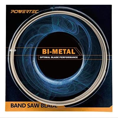Image of POWERTEC 13200 56 7/8&quot; x 1/2&quot; 14 TPI Bi Metal Band Saw Blade, for Craftsman, Shopcraft, and Duracraft 3 Wheel Bandsaw