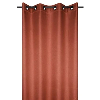 Image of Lovely CASA Blackout Curtain Copenhagen Eyelet for Living Room or Bedroom Size 140 x 260 cm Terracotta Window Wardrobe and Insulating