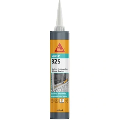 Image of Everbuild Tecnic Silicone 825 Sealant Excellent Adhesion Internal And External Sealing Use Buff 380ml