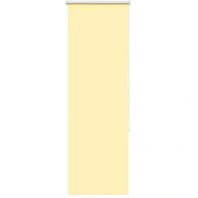 Image of vidaXL Roller Blind Blackout Yellow 45x150 cm Fabric Width 40.7 Polyester
