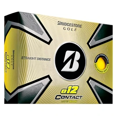 Image of Bridgestone E12 CONTACT GOLF BALLS 2023 MATTE YELLOW 1 Dozen