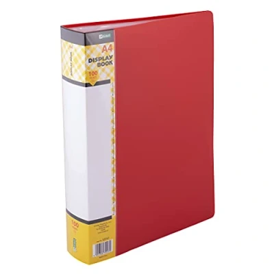 Image of D.RECT Display Book PP A4 100 Pockets Folder Solid Presentation Offer Red