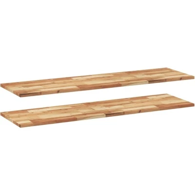 Image of vidaXL Floating Shelves 2 pcs 120x40x2 cm Oil Finished Solid Wood Acacia