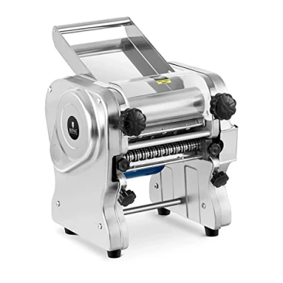 Image of Royal Catering Stainless Steel Pasta Machine, Electric Noodle Maker, 18cm Wide, 1 14mm Thick, 550W, 3/9mm Width, Silver