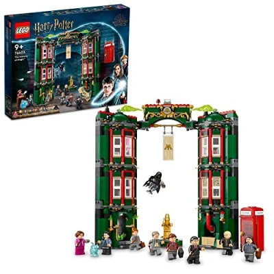 Image of LEGO 76403 Harry Potter The Ministry Of Magic, Modular Model Building Toy Kids, Boys &amp; Girls With 12 Character Minifigures And Transformation Feature, Collectible Wizarding World Gifts