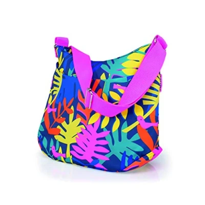 Image of Cosatto Deluxe Baby Changing Bag 2 Inner Pockets, Insulated Bottle Holder, Wipe Clean Change Mat, Keyholder &amp; Adjustable Shoulder Strap (Club Tropicana)
