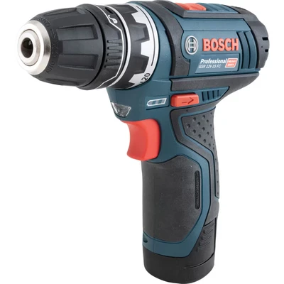 Image of Bosch Professional GSR 12 V 15 FC Cordless Drill Driver Set with 2 x 2.0 Ah Lithium Ion Batteries, L Boxx, blue