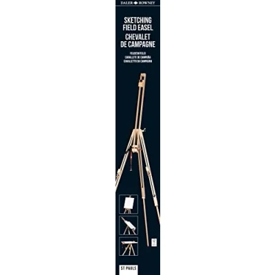 Image of Daler Rowney St Pauls Folding Field Easel, 32.99 x 5.04 2.99in, 100% Beechwood, Canvas Carrier, Ideal for Oil &amp; Watercolour Artists Students