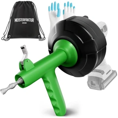 Image of MEISTERFAKTUR Drain Snake [25 FT] Auto Feed Ideal Plumbing for Sink and unblocking Solid unblocker Tool Real DYIs!