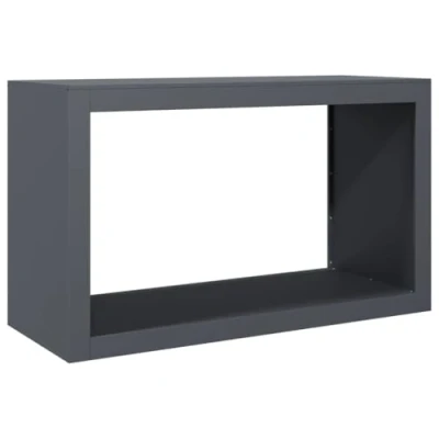 Image of vidaXL Firewood Rack Anthracite Steel Log Store/Holder, 100x40x60 cm for Fireplace/Log Burner, Durable/Wear Resistant