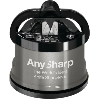 Image of AnySharp Pro Metal World&#039;s Best Knife Sharpener with Suction, Brushed