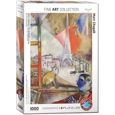 Image of Eurographics 6000 0853 Paris through the Window (Detail) by Marc Chagall Puzzle, Various, 48 x 68 cm