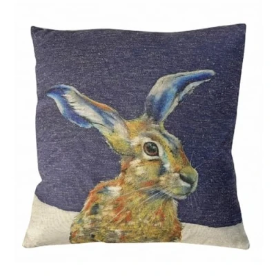 Image of Little Dog Laughed Sweet William Hare Collection Cushion Gift 40cm x Square HRC03